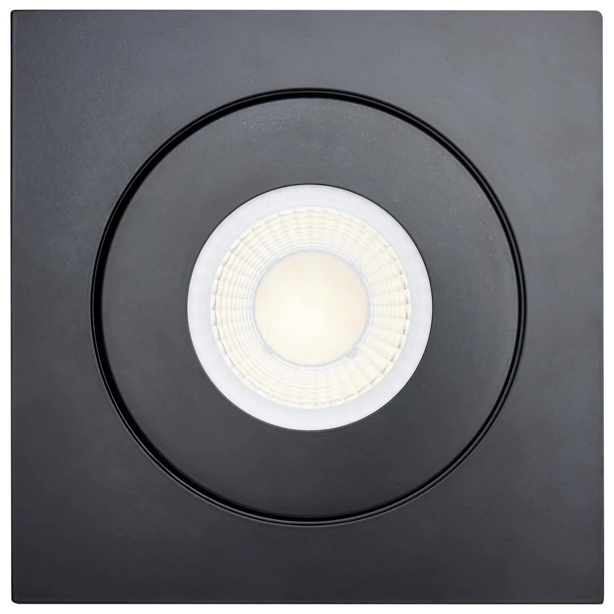 15 Watt; CCT Selectable; LED Direct Wire Downlight; Gimbaled; 6 Inch Square; Remote Driver; Black