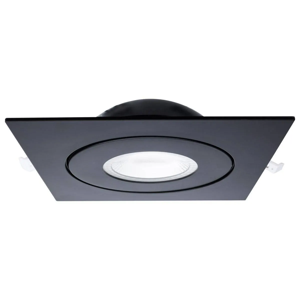 15 Watt; CCT Selectable; LED Direct Wire Downlight; Gimbaled; 6 Inch Square; Remote Driver; Black