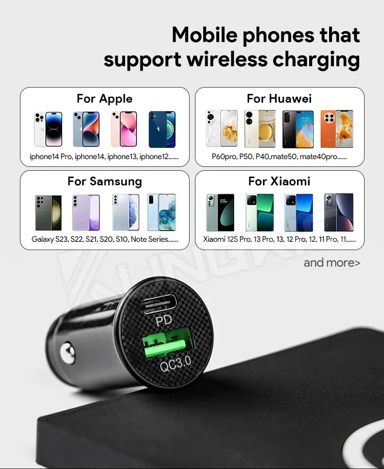 15W Wireless Car Charger for Hyundai Elantra 2021-2024