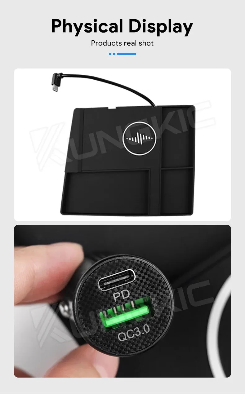 15W Wireless Car Charger for Hyundai Elantra 2021-2024