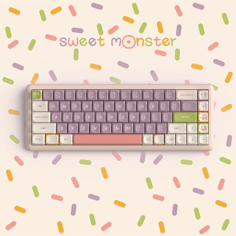 160 Keys/set Sweet Monster Keycaps PBT |  KDA Profile For Customized Mechanical Keyboards