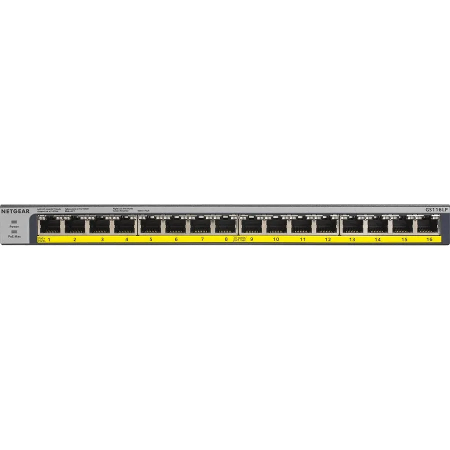 16Port Poe/Poe  Gigabit Enet,Unmanaged Switch 76Watt Power