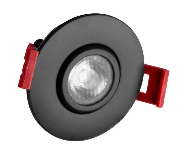 2-inch LED Gimbal Recessed Downlight in Black, 4000K