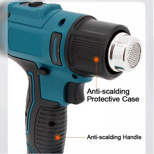 2000W Cordless Heat Gun with Nozzles, Ergonomic, Battery-Powered