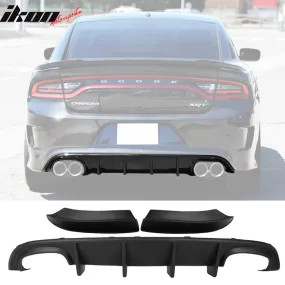 2015-2023 Dodge Charger Quad Exhaust Rear Diffuser   Side Aprons PP