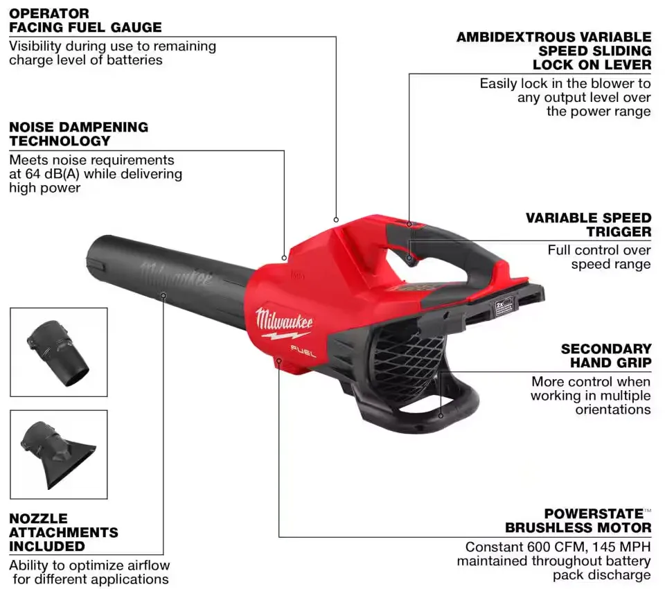 2824-20 Milwaukee M18 Fuel Dual Battery Blower (Tool Only)