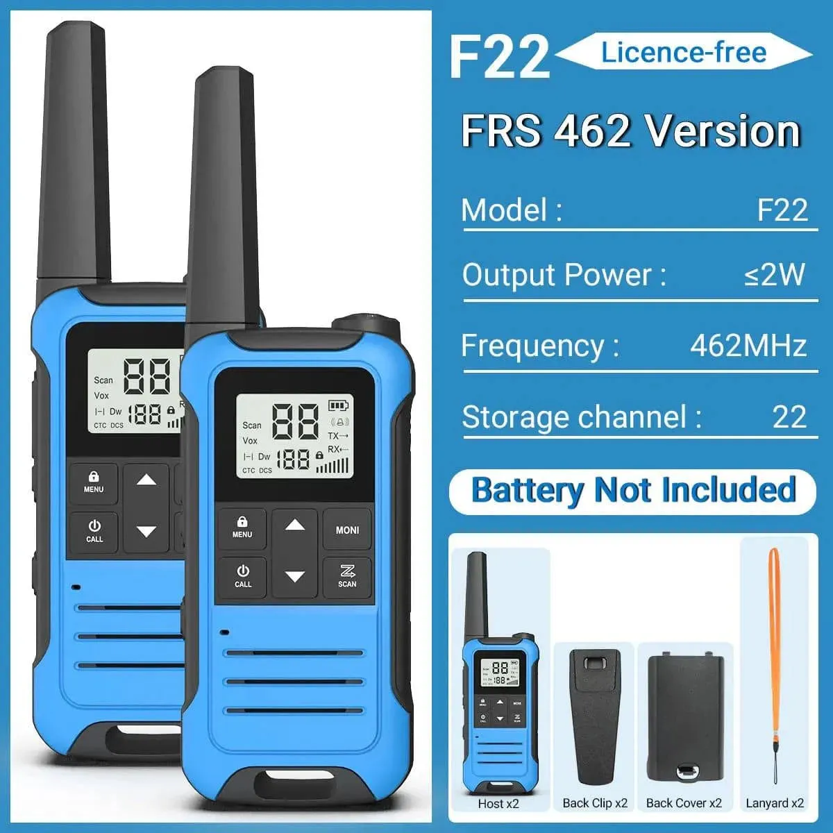 2PCS Baofeng F22 Walkie Talkie Portable Mini Communication Radio Profesional PMR446 /FRS Talkie Walkies Transceiver Radio