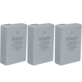 3x Nikon EN-EL14a Rechargeable Lithium-Ion Battery for Df, D5600, D5500, D5300, D5200, D5100, D3500, D3400, D3300, D3200, D3100