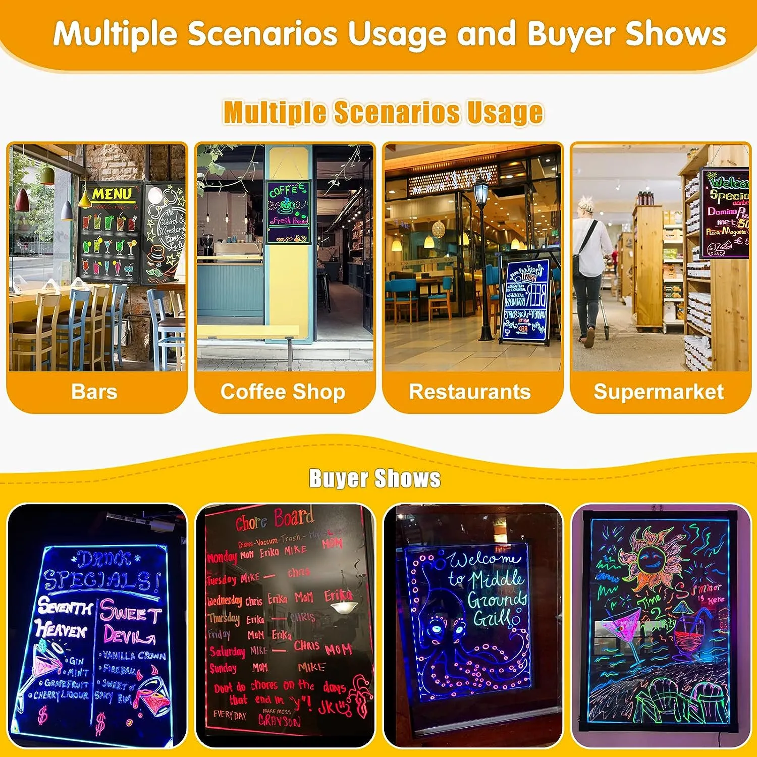 40_60cm LED Message Writing Board