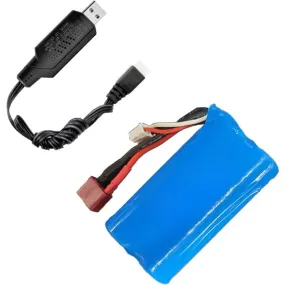 7.4V 2000mAh Battery with USB cable for TX124 RC Boat