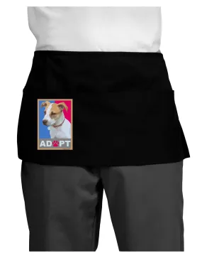 Adopt Cute Puppy Cat Adoption Dark Adult Mini Waist Apron, Server Apron