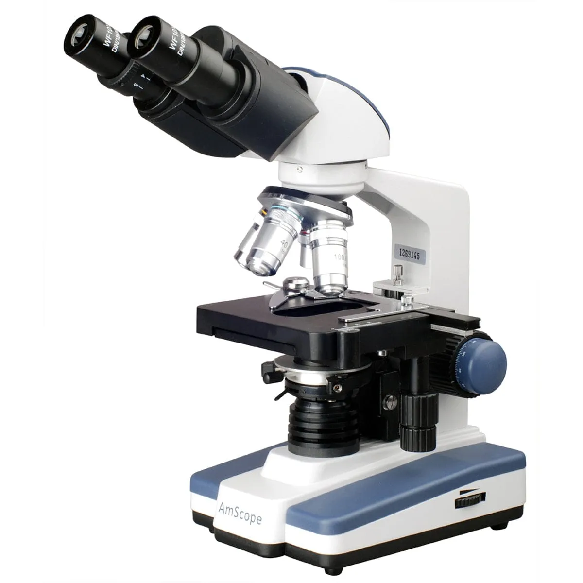 AmScope B120 Series Binocular Compound Microscope 40X-2000X Magnification with LED, Siedentopf Head, Wi-Fi Digital Camera and 3D Stage