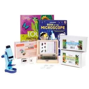 AmScope Kid's Genuine Insect Discoverer Series Set featuring 60X-120X Portable LED Handheld Microscope, Ultimate Insect Exploration Set and more