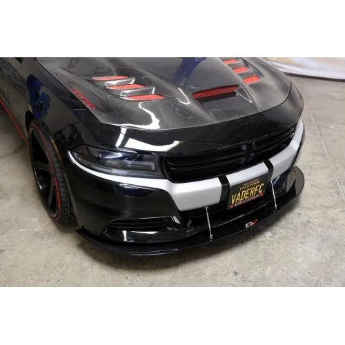 APR Carbon Fiber Front Wind Splitter w/ Rods: Dodge Charger R/T & SXT 2015 - 2023