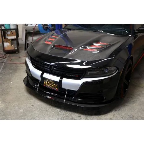 APR Carbon Fiber Front Wind Splitter w/ Rods: Dodge Charger R/T & SXT 2015 - 2023