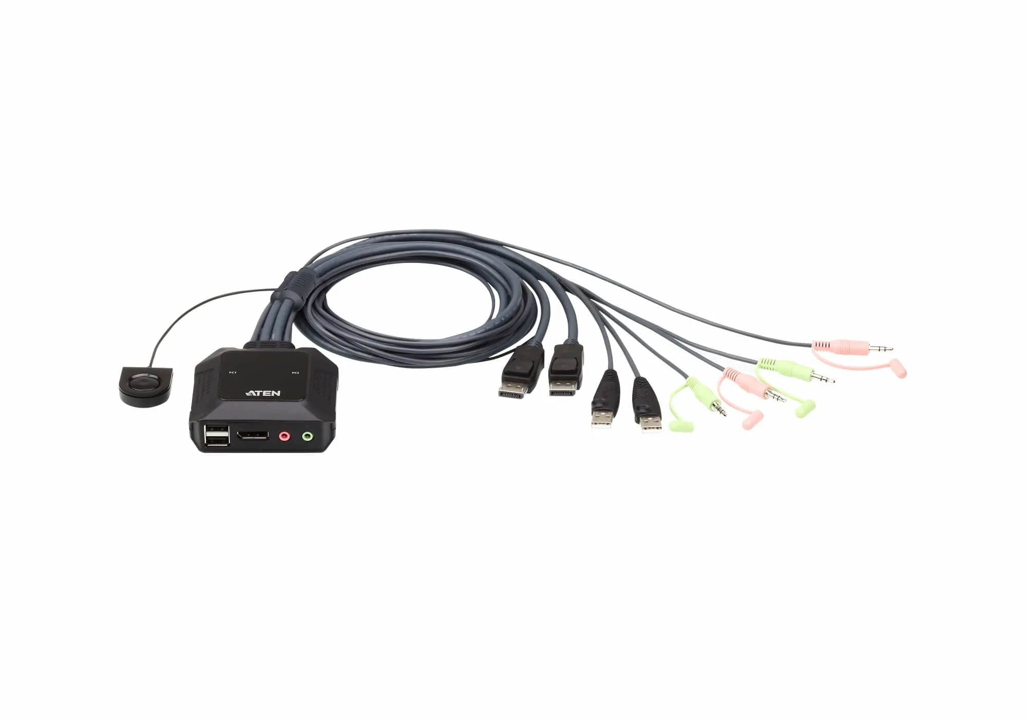 Aten Kvm-/ Audio- / Usb Switch Cs22dp - 2 Ports