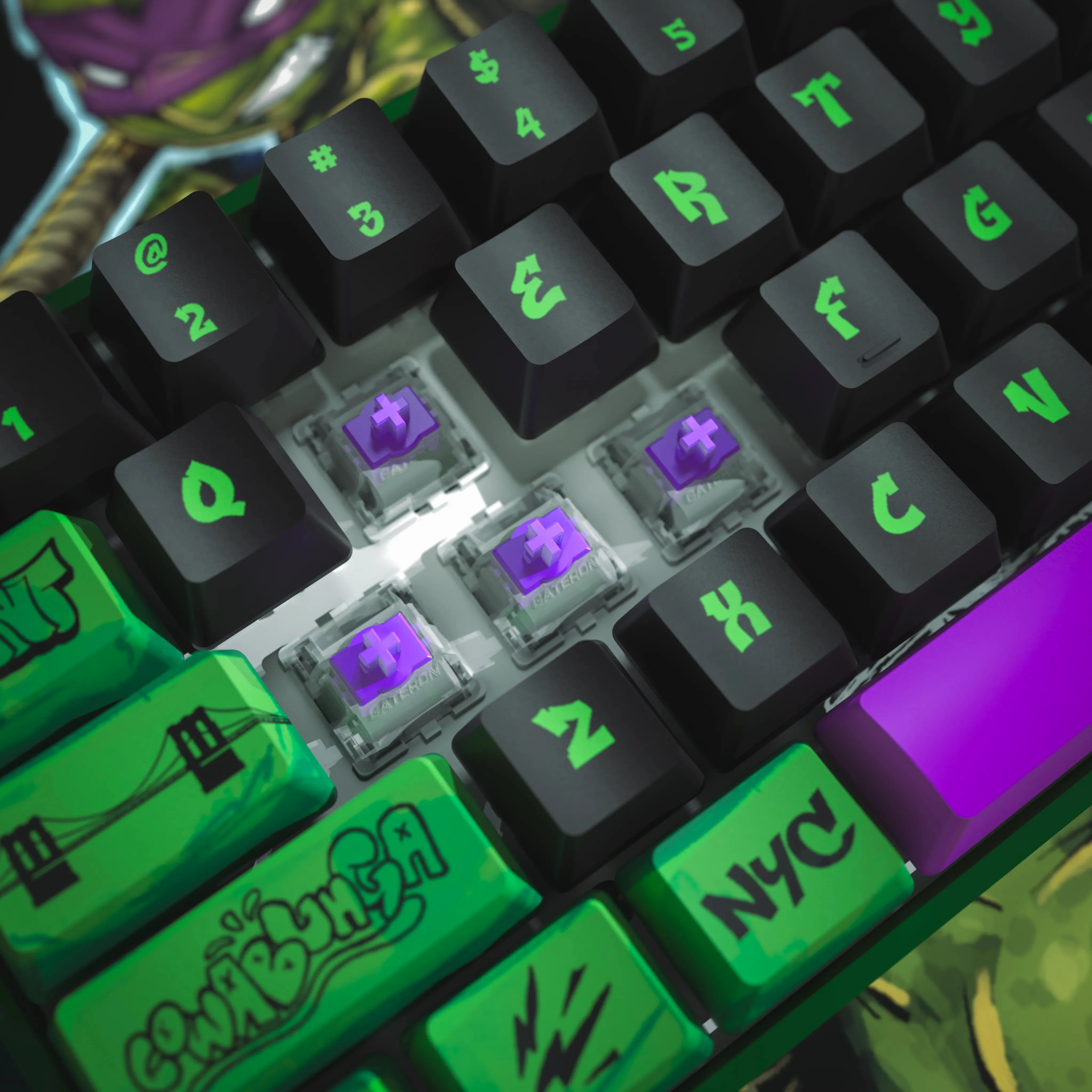 Banshee K68 Magnetic Switch Keyboard - Teenage Mutant Ninja Turtles (4 Colors in 1)