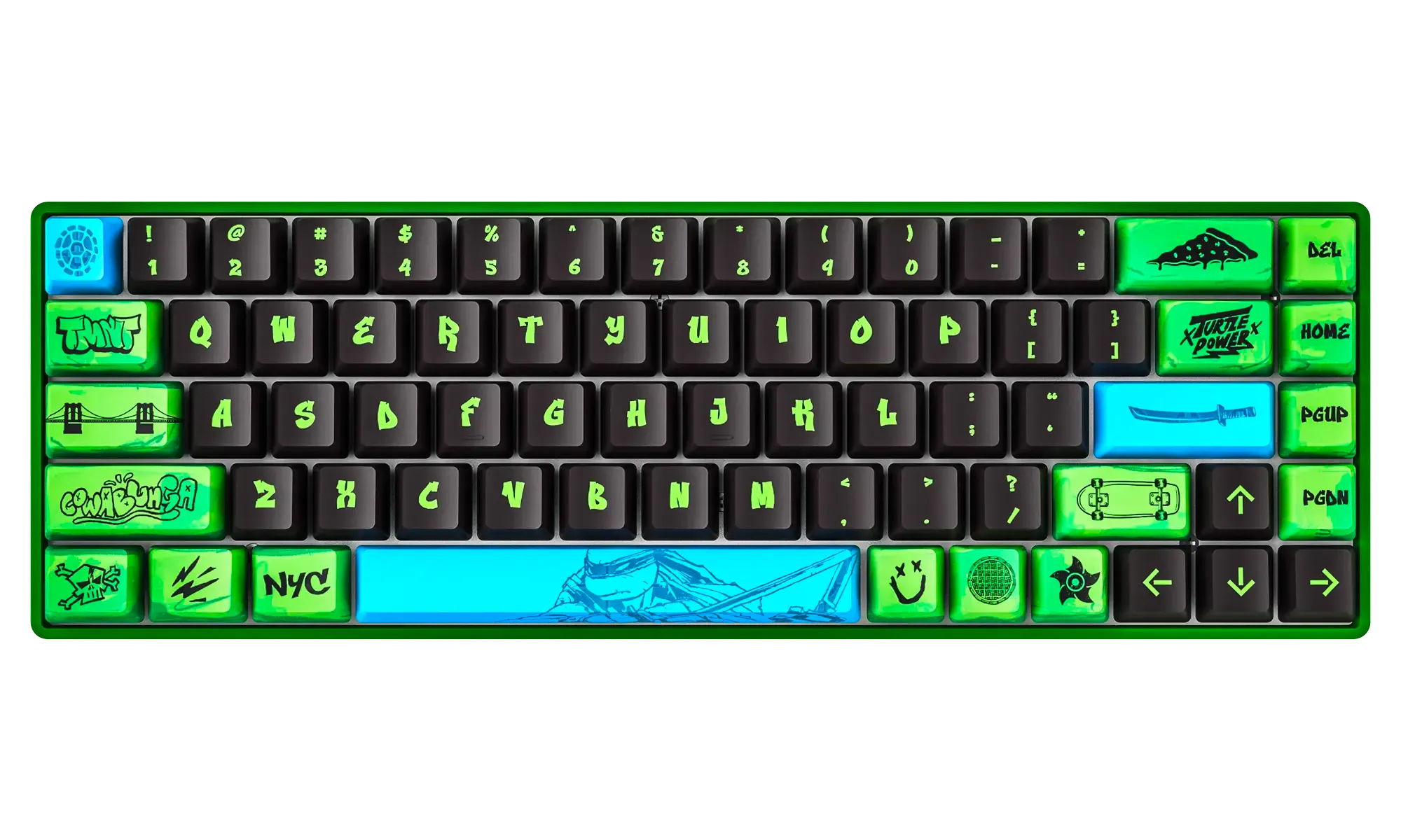 Banshee K68 Magnetic Switch Keyboard - Teenage Mutant Ninja Turtles (4 Colors in 1)