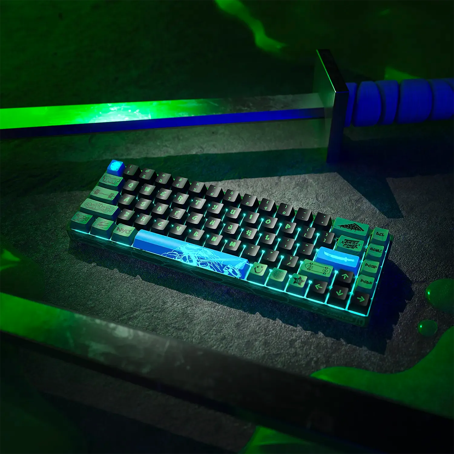 Banshee K68 Magnetic Switch Keyboard - Teenage Mutant Ninja Turtles (4 Colors in 1)