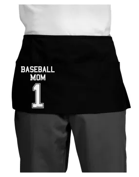 Baseball Mom Jersey Dark Adult Mini Waist Apron, Server Apron