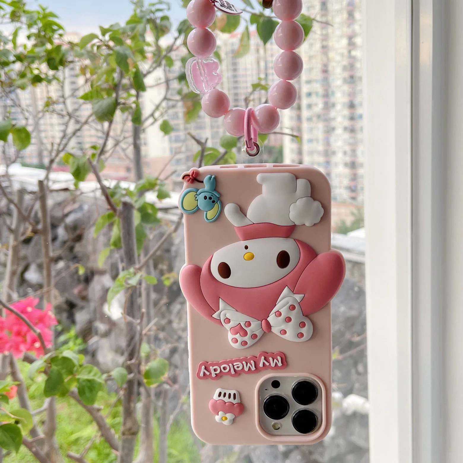 Big MM My Melody Light Pink Soft iPhone Case 11 12 13 14 15 Pro Promax