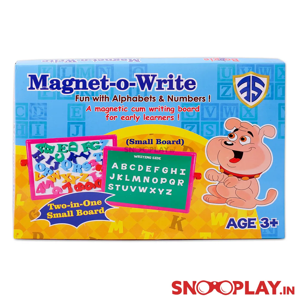 Black and White Board with Magnetic Alphabets (Magnet-O-Write)