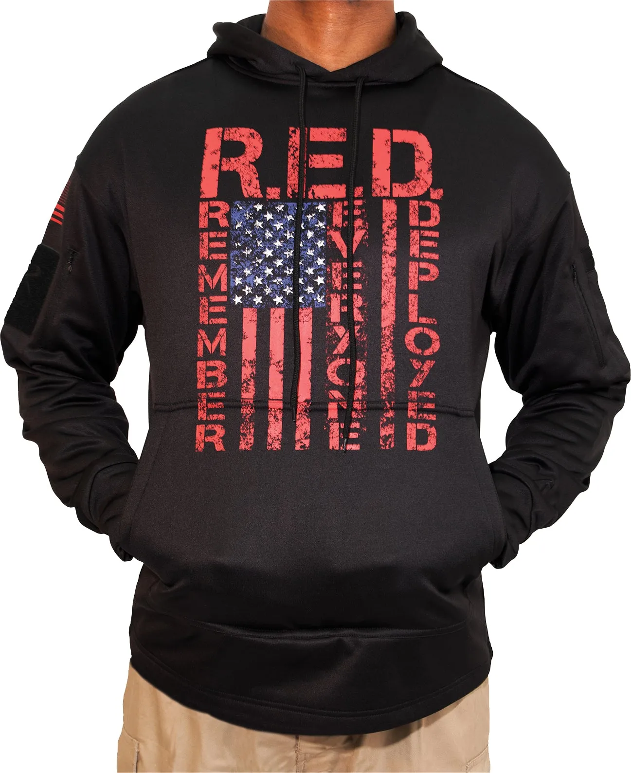 Black Concealed Carry R.E.D. (Remember Everyone Deployed) Hoodie