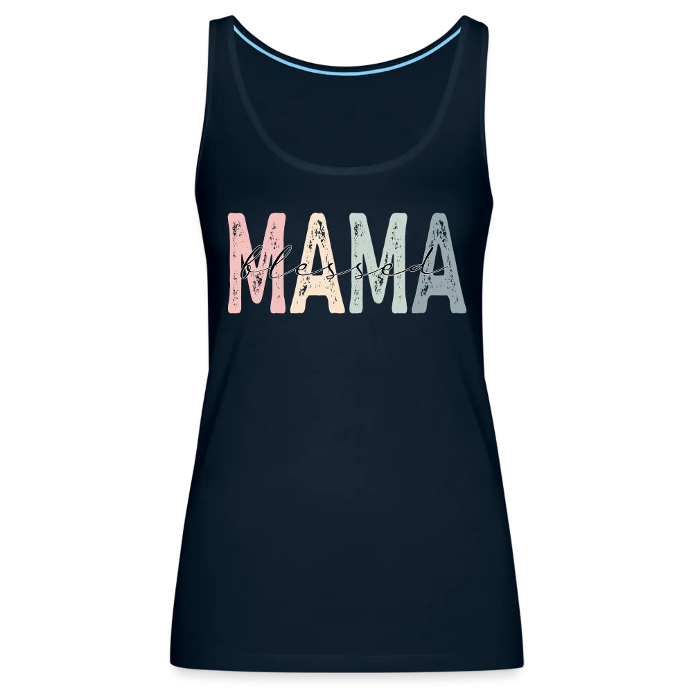 Blessed Mama Premium Tank Top (Retro Design)