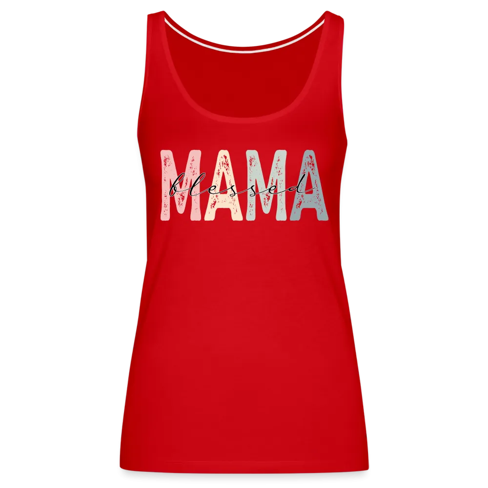 Blessed Mama Premium Tank Top (Retro Design)