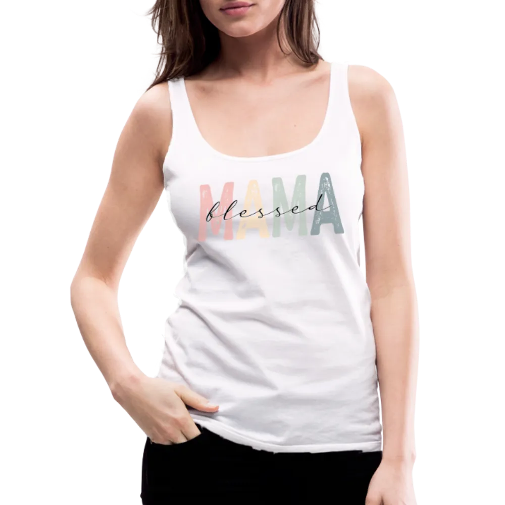 Blessed Mama Premium Tank Top (Retro Design)