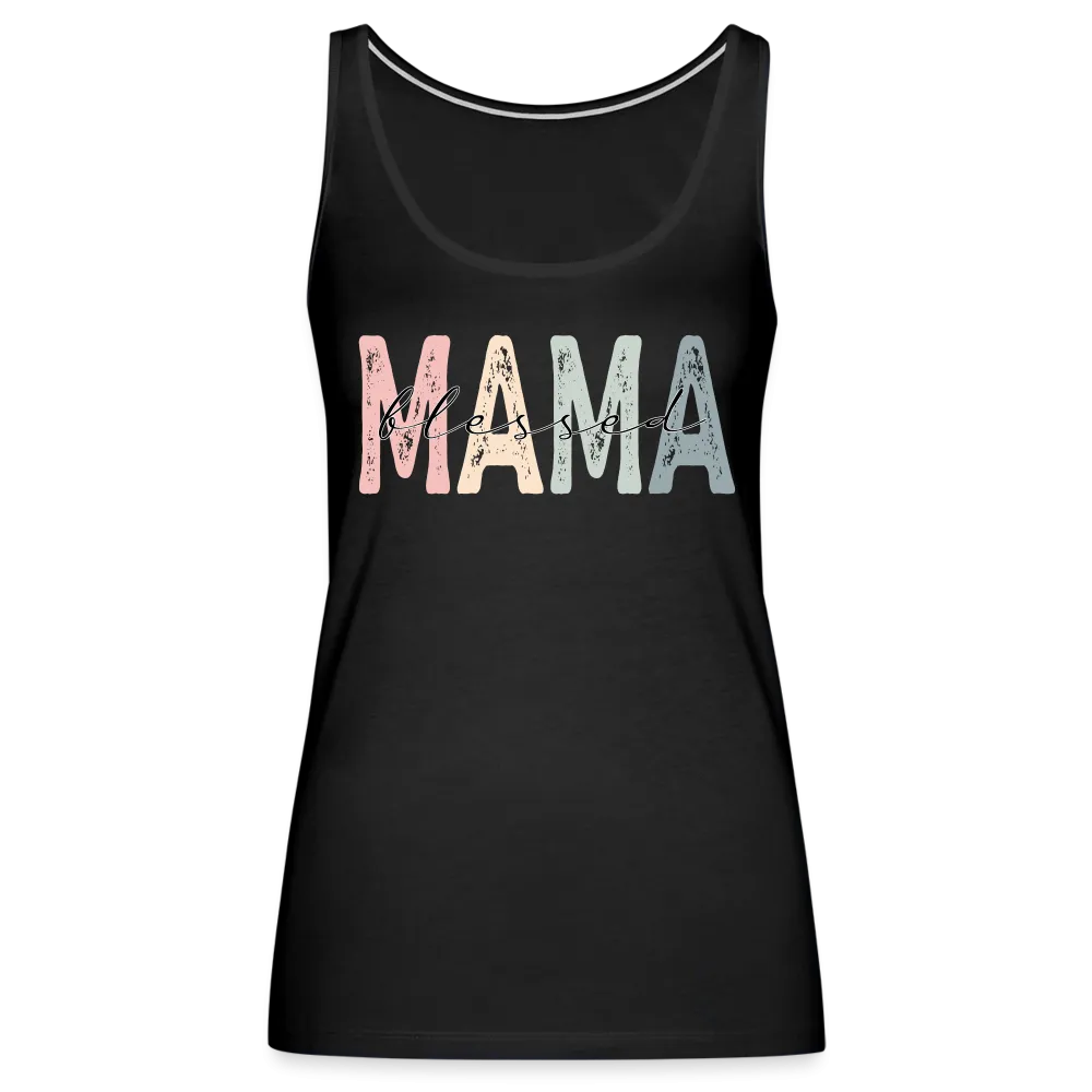 Blessed Mama Premium Tank Top (Retro Design)