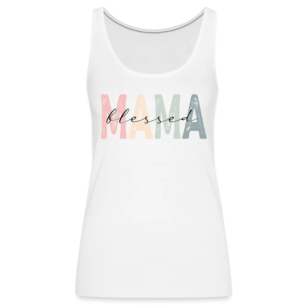 Blessed Mama Premium Tank Top (Retro Design)