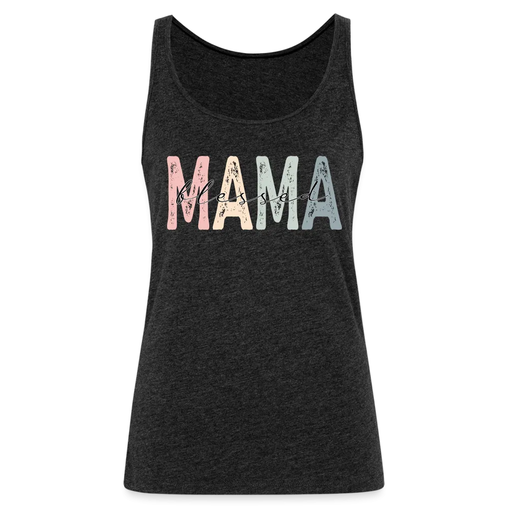 Blessed Mama Premium Tank Top (Retro Design)