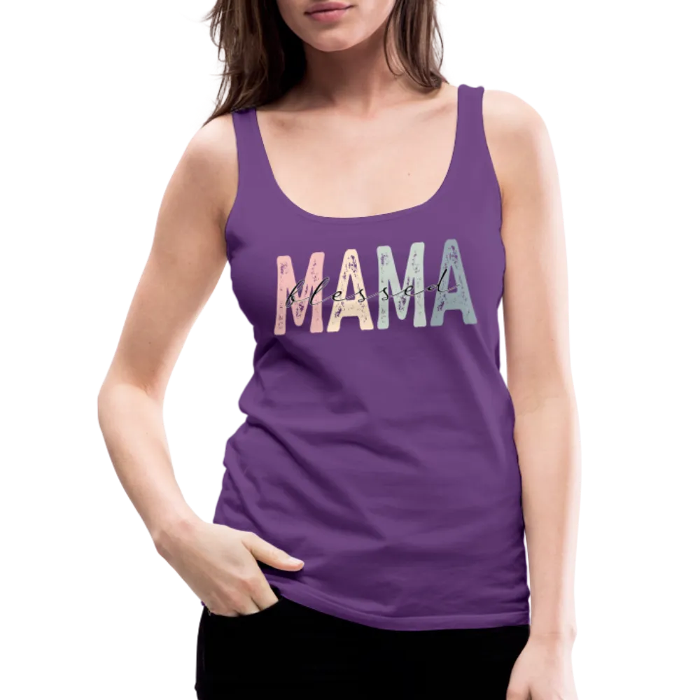 Blessed Mama Premium Tank Top (Retro Design)