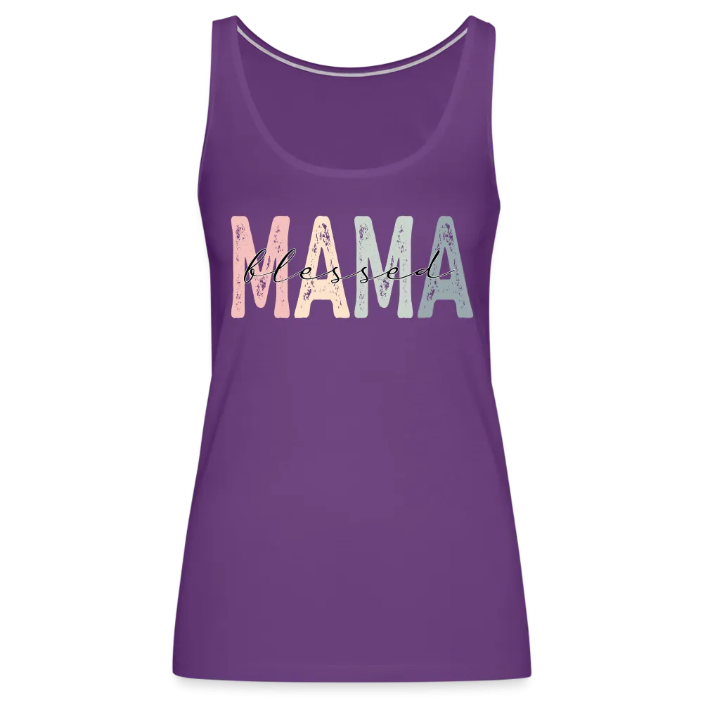 Blessed Mama Premium Tank Top (Retro Design)