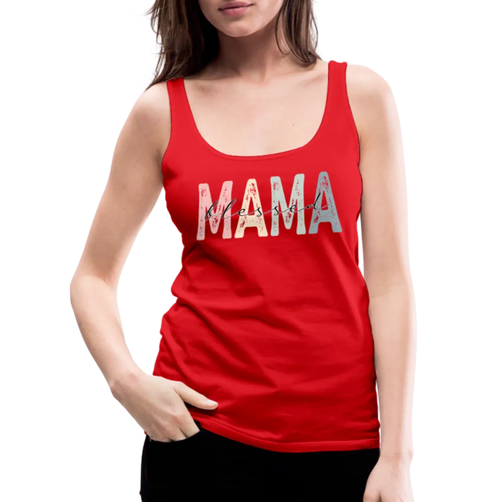 Blessed Mama Premium Tank Top (Retro Design)