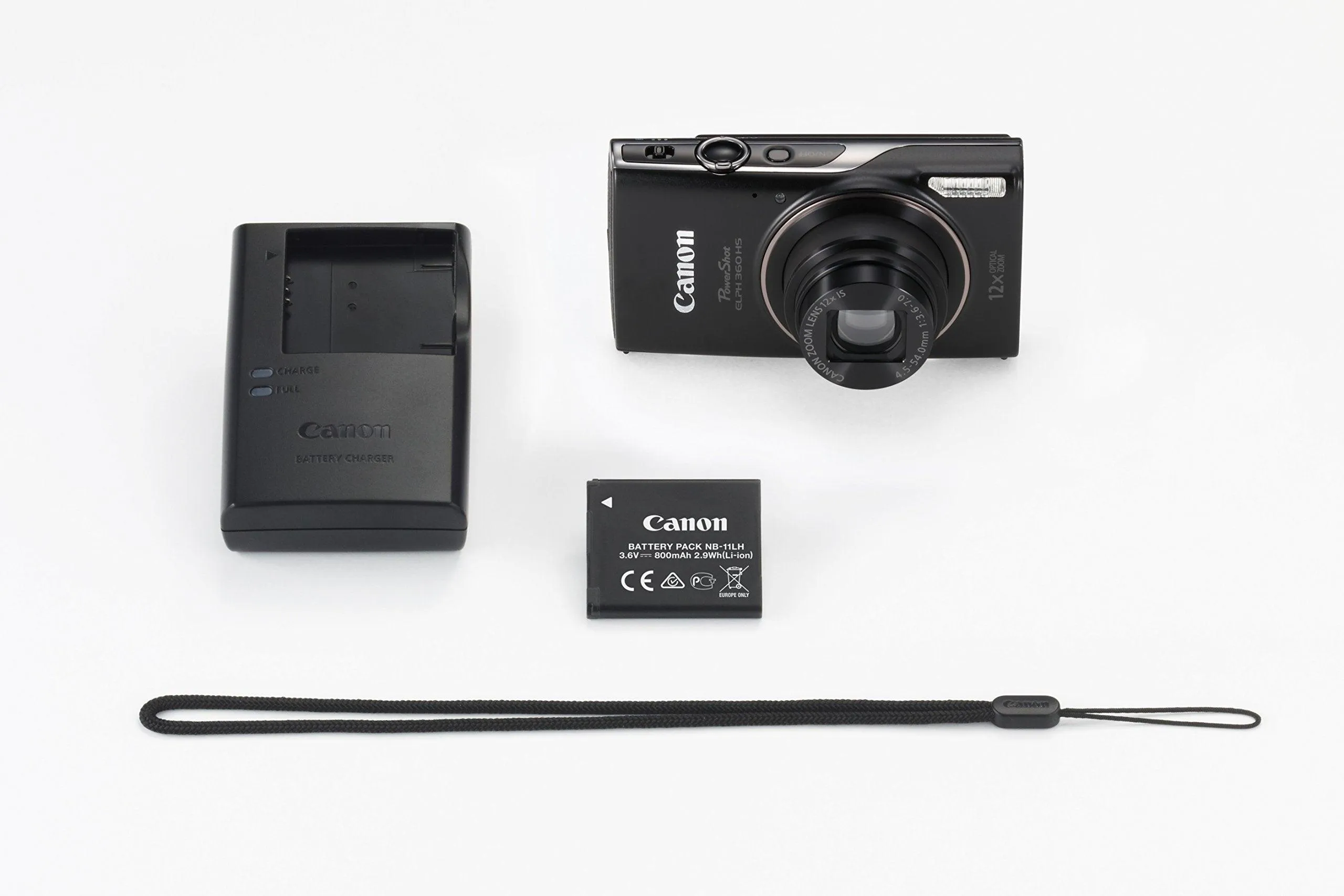 Canon PowerShot ELPH 360 Digital Camera w/ 12x Optical Zoom and Image Stabilization.