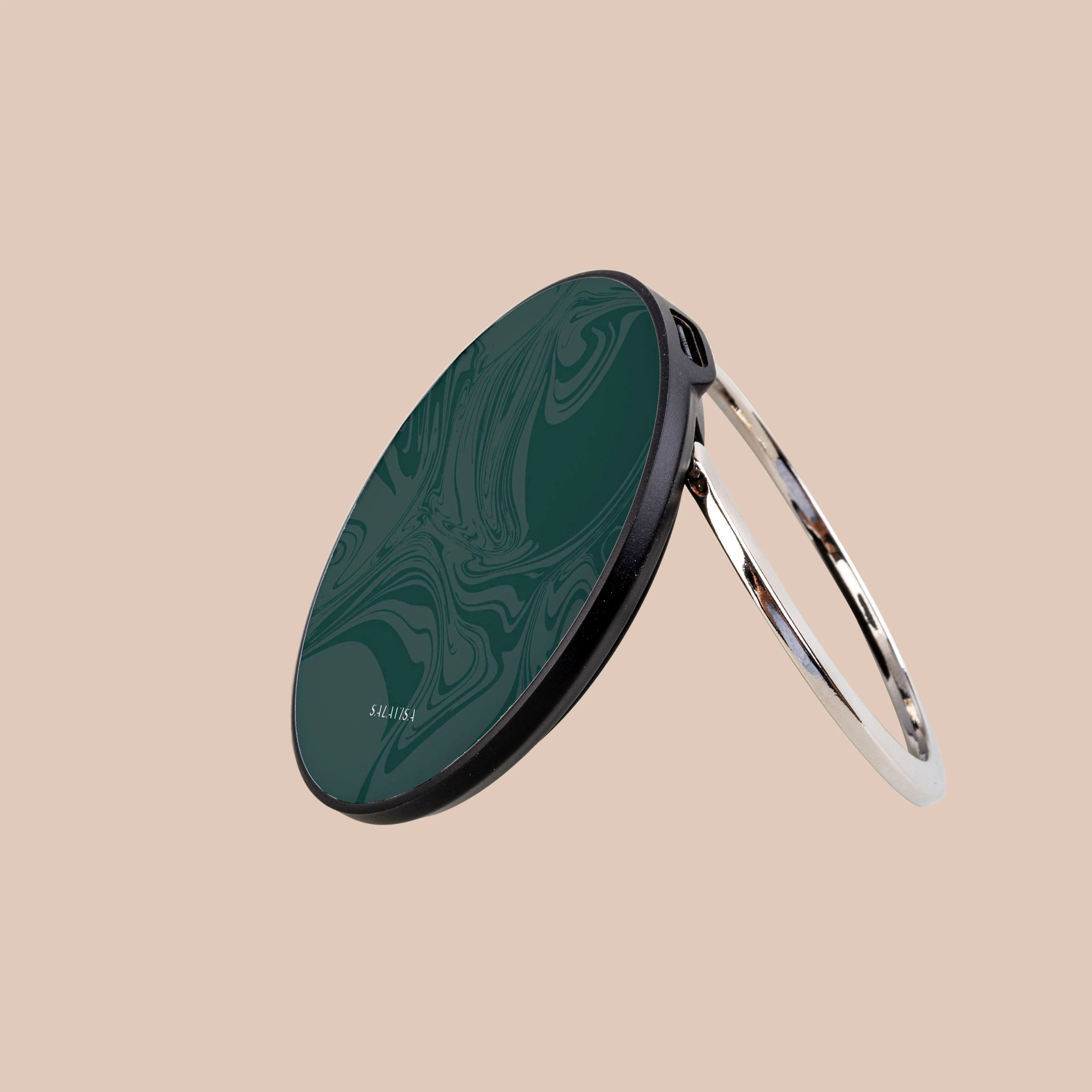 Dark Green Swirl Wireless Charger