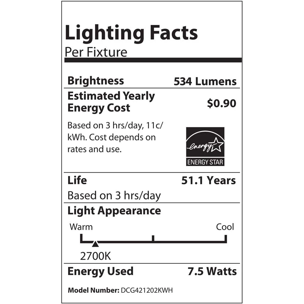 DCG Series 4 in. White Gimbal LED Recessed Downlight, 2700K