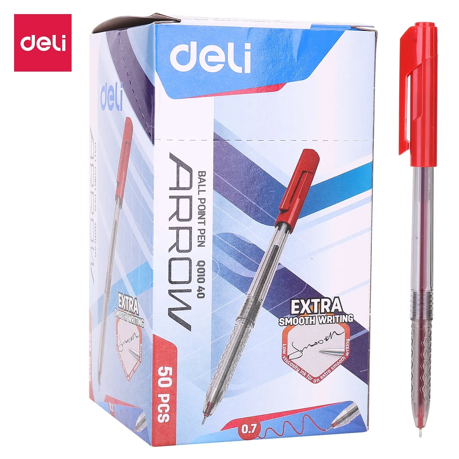 Deli Ball Point Pen Mini tip 0.7mm - Red