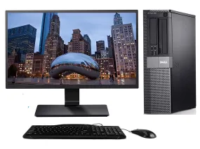 Dell Optiplex 9010 SFF Desktop 22" Dell Monitor Intel Core i5-3470 3.2GHz 8GB RAM 500GB HDD DVD Win 10 Pro, WIFI (Renewed)