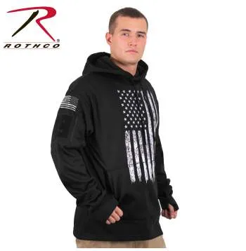 Distressed US Flag Concealed Carry Hooded Sweatshirt