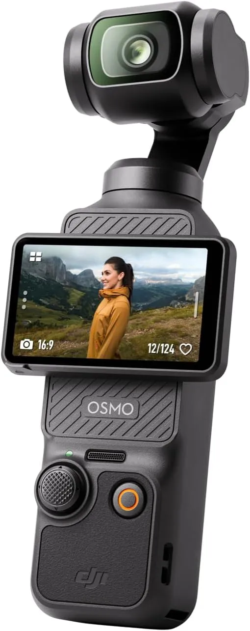 DJI Osmo Pocket 3 Vlogging Camera - 1" CMOS, 4K/120fps, 3-Axis Stabilization, Face/Object Tracking, 2" Rotatable Touchscreen