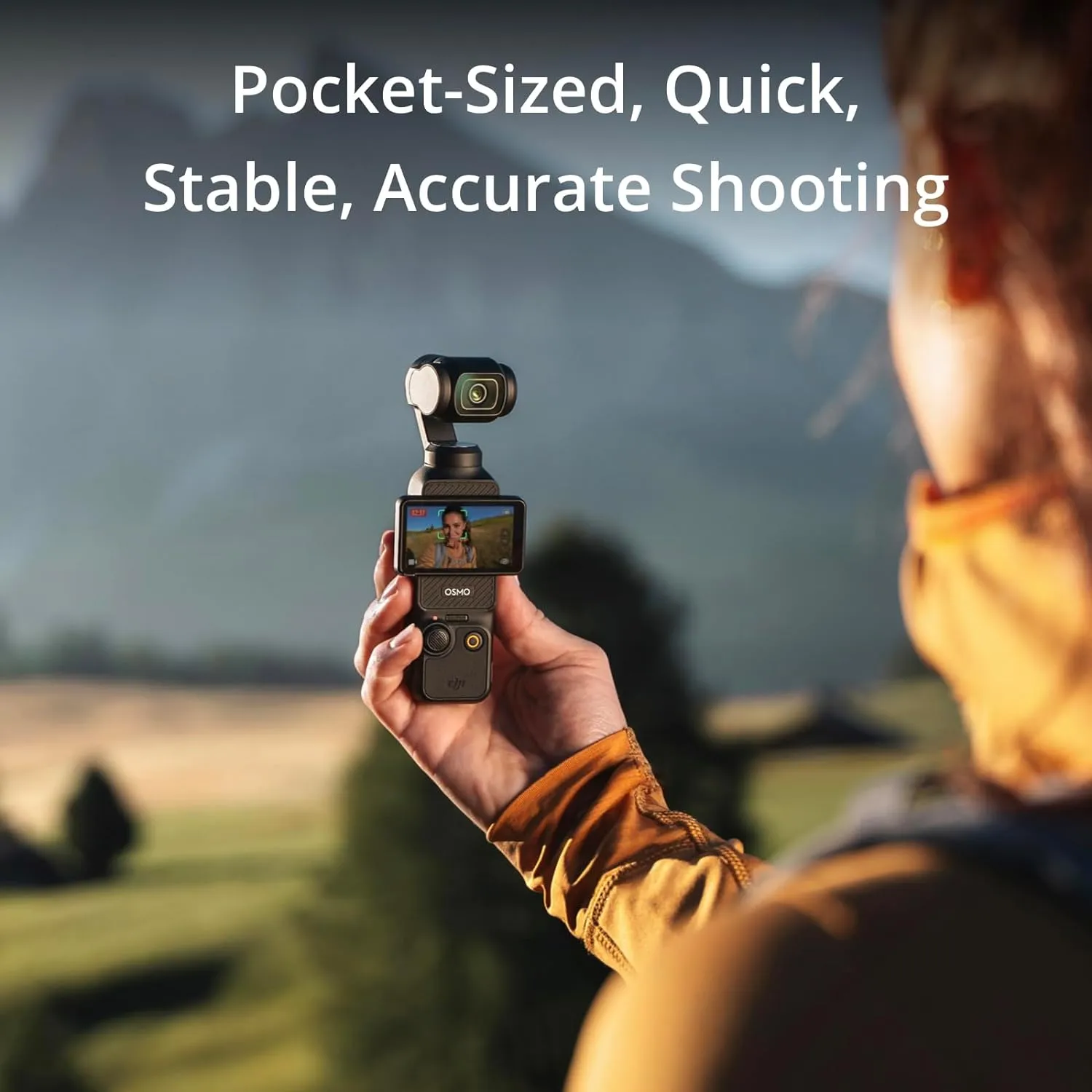 DJI Osmo Pocket 3 Vlogging Camera - 1" CMOS, 4K/120fps, 3-Axis Stabilization, Face/Object Tracking, 2" Rotatable Touchscreen