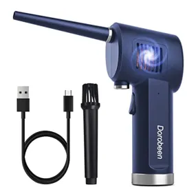 DOROBEEN Compressed Air Duster, Cordless Portable Rechargeable Compressed air, 33000 RPM Electric Air Duster for Computer Keyboard Electronics Cleanin