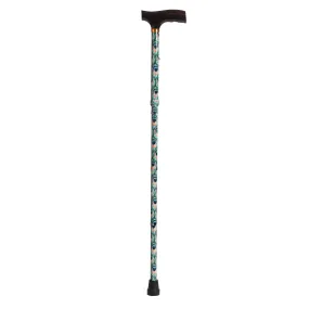 Drive Medical rtl10304pk Lightweight Adjustable Folding Cane with T Handle, Peacock