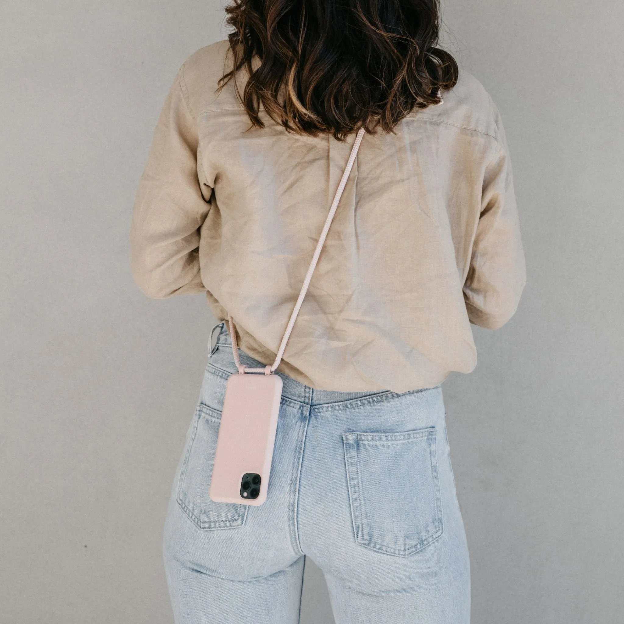 Dusty Pink Crossbody Phone Strap