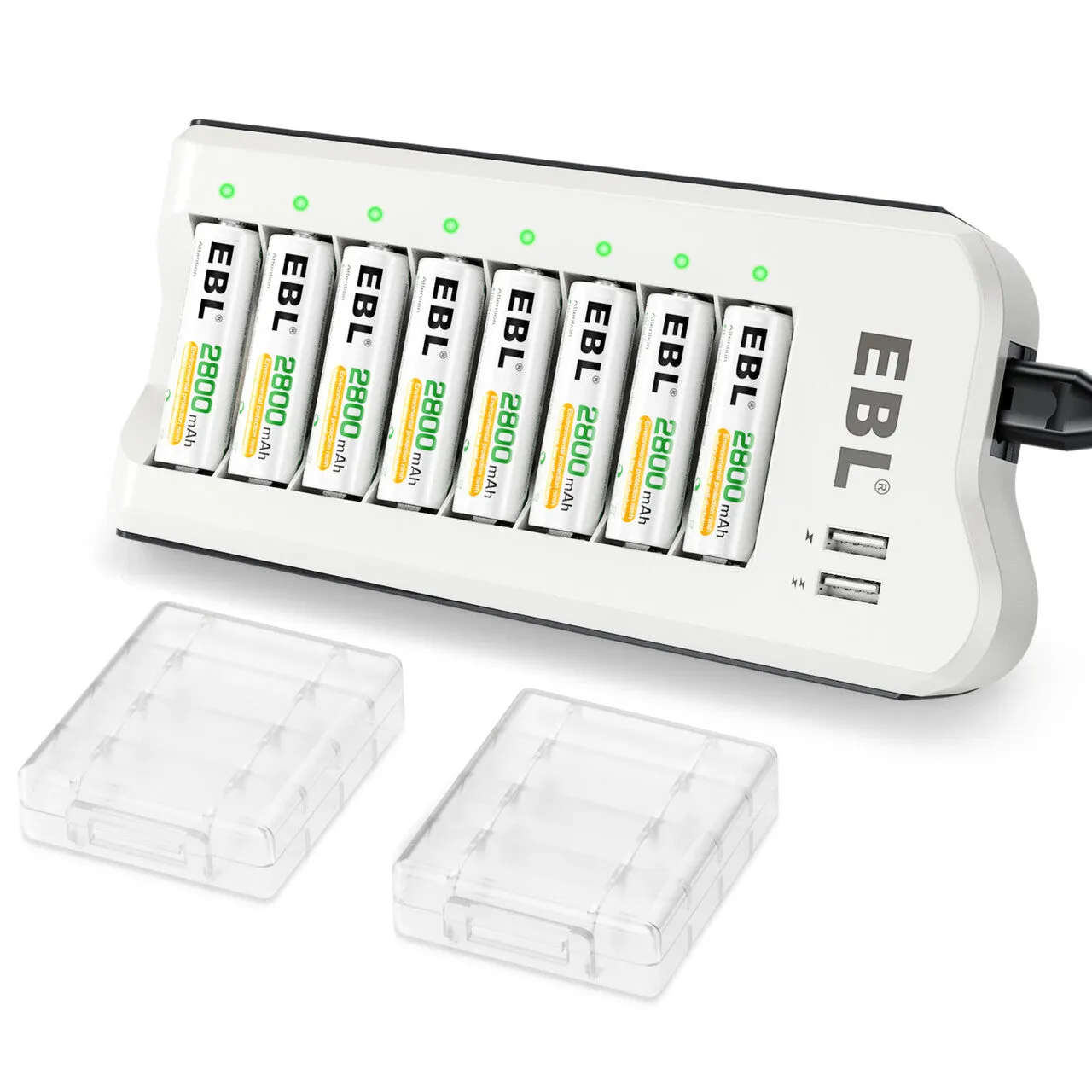 EBL Updated 808U Battery Charger with AA/AAA Ni-MH Rechargeable Batteries