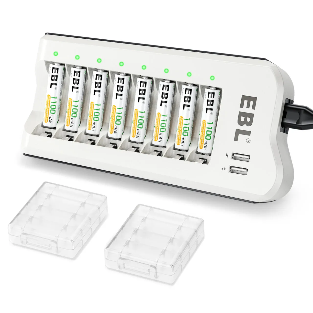 EBL Updated 808U Battery Charger with AA/AAA Ni-MH Rechargeable Batteries