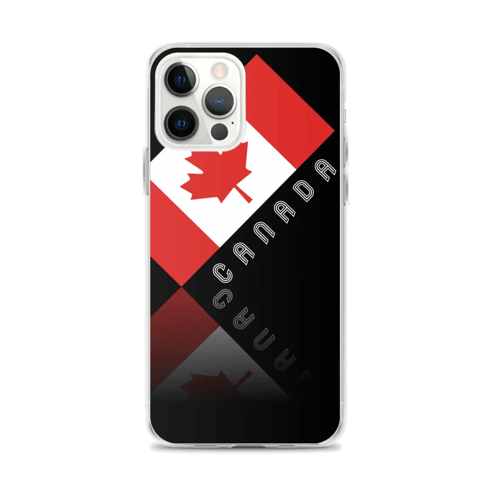 Elegant Maple Leaf Canada iPhone Black Case